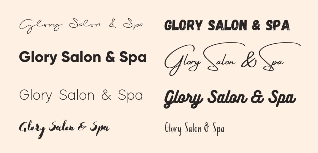 Salon Social Media_Font Branding Sample